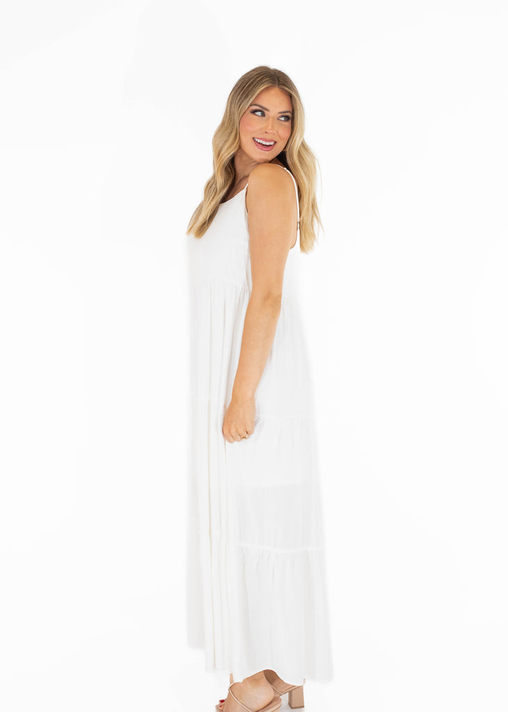 maxi dress in white