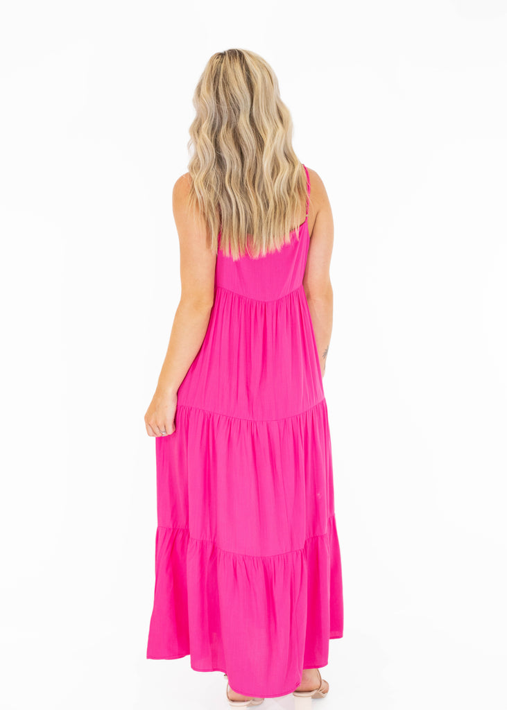 maxi dress in pink