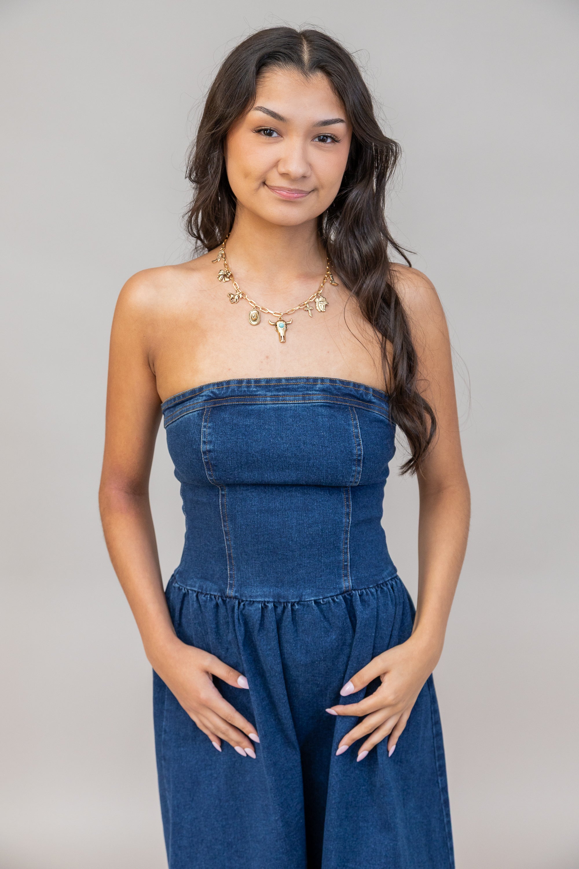 aqua denim bustier midi dress AQUA Eyelet Bustier Midi Dress - Exclusive