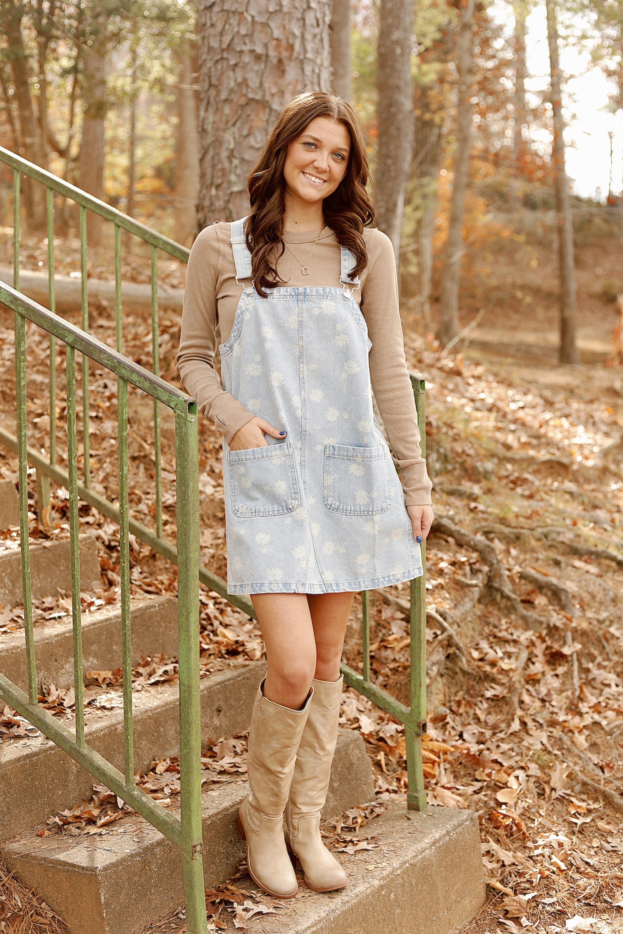Do It All Over Again Overall Dress Light Denim / Medium Do It All Over Again Overall Dress Light Denim / Medium