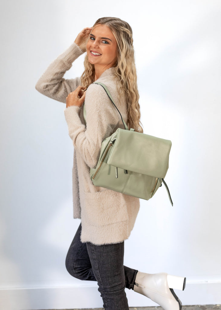 pale green, backpack